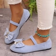 thumbnail image 5 of Dress Shoes Mary Jane Ballet Flats Round Toe Comfortable Elegant Shoes with Bow Decoration Solid Color Cute Mary Jane Flats, 5 of 8