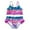 Purple, variant on Little Girls Swimsuit Cartton Cute Summer Floral Three Piece Cute Swimwear Lace Up Bathing Suit Swimsuits