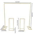 thumbnail image 3 of Modern Gold Metal Wedding Backdrop Stand Balloon Stand with Flower Stands, 3 of 18