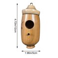 thumbnail image 2 of Wooden Hummingbird House or Artificial Bird Nest Handmade Birds Egg Garden Decor, 2 of 16