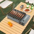 thumbnail image 6 of Gas Grill Portable Butane Stove, tabletop BBQ Grill for Outdoor Cooking Camping | Stainless Steel Griddle, 6 of 24