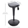 thumbnail image 3 of Vinsetto Tabouret Chaise Oscillant Sans Dossier, Tabouret d'Apprentissage Réglable, Gris, 3 of 10