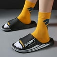thumbnail image 4 of Men's Slippers Summer Outdoor Indoor Quick Drying Bathroom Comfortable Couple Unisex Non- Open Toe Slides For Casual Wear, 4 of 5