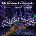 thumbnail image 3 of Luces solares Ohwewant en forma de estaca con forma de copo de nieve, 80 LED, paquete de 4, 3 of 9