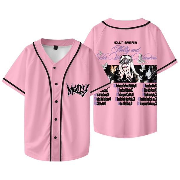 Molly Santana Molly y su Tour de la Semana de las Maravillas, chaqueta de béisbol, camiseta, camisetas de manga corta Unisex,Style 4,XL