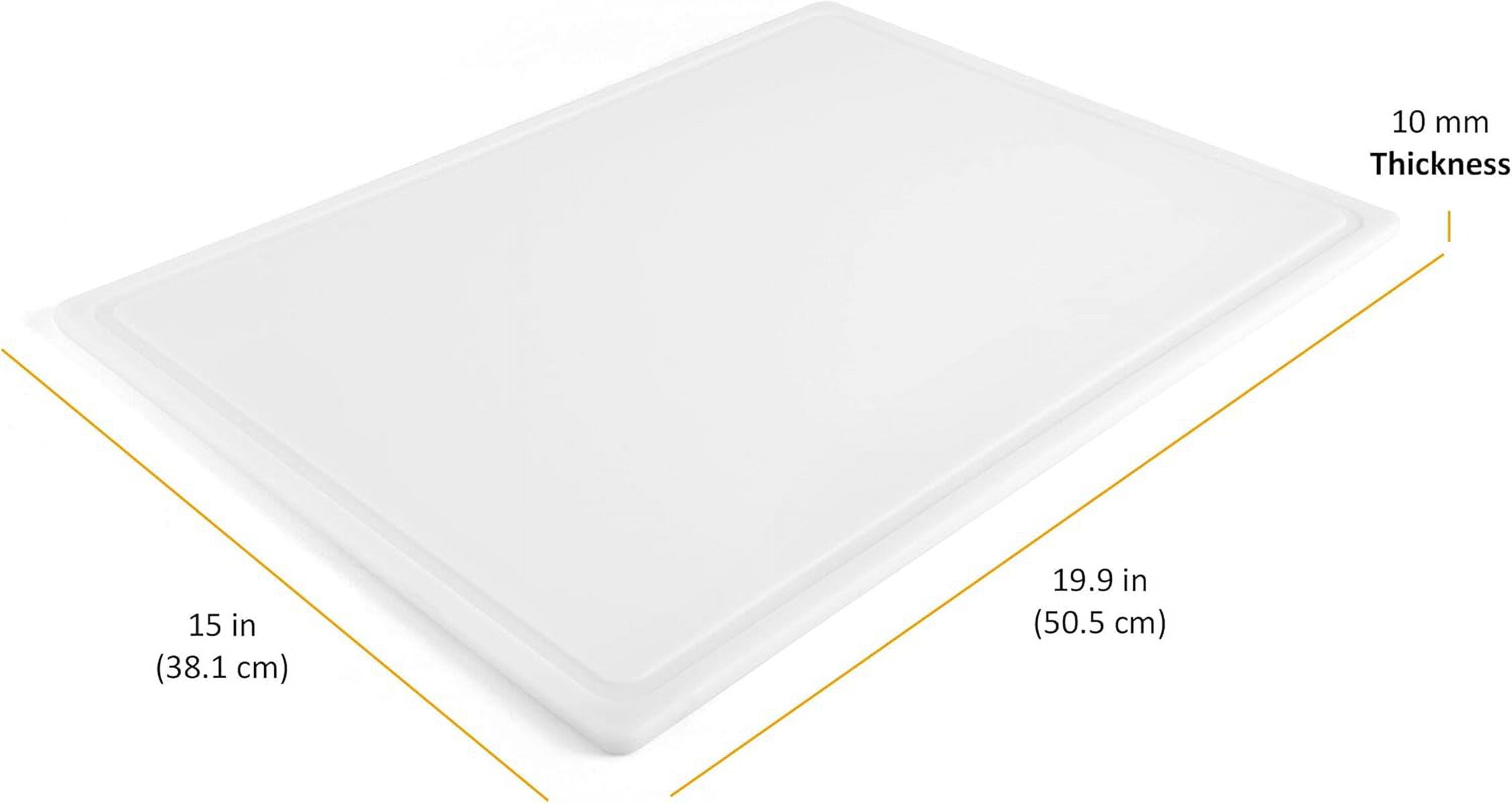 Extra large plastic cutting board, dishwasher-safe, with juice groove, non-slip surface, durable