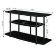 thumbnail image 3 of Convenience Concepts Designs2Go No Tools 3 Tier Wide TV Stand for TVs up to 46", Black/Black, 3 of 5