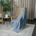 thumbnail image 6 of Comfy Cubs 100% Cotton Waffle Weave Blanket - Soft Lightweight Blankets (Pacific Blue, 50" X 60"), 6 of 8
