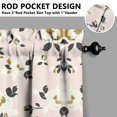 thumbnail image 5 of Pioneer Kitchen Curtains and Valance Set 36 Inch Tier Flower Floral Pattern 3 Pieces Set Dining Room Small Curtain Drapes Cafe Curtains Valance for Home Decor Rod Pocket, 5 of 6