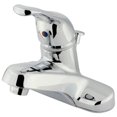 thumbnail image 1 of Robinet de Lavabo à Poignée Unique en Métal avec Bonde en Laiton - Finition Chrome Poli, 1 of 1