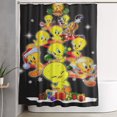 thumbnail image 1 of Cortina de ducha Tweetybird con dibujos animados, cortinas de ducha para baño con 12 ganchos, impermeable, lavable, poliéster, juego de decoración para el baño, 60 x 72 pulgadas, hierro, 1 of 8