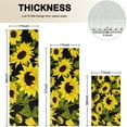 thumbnail image 4 of Black Green Stem Sunflower Pattern Kitchen Rugs Sets Of 3,Kitchen Runner Rugs Non Skid Washable,Decorative Kitchen Floor Mats for Kitchen,Sink,Laundry,17"x30"+ 17"x47" + 17"x59", 4 of 6