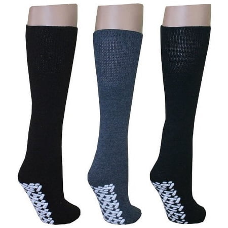 Diabetic Slipper Socks (6 Pairs, 3 Colors)