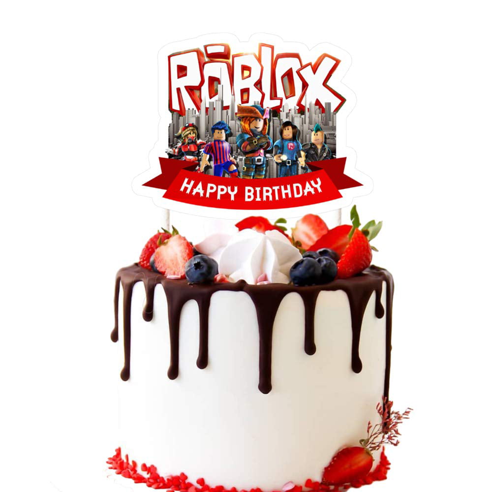 Cake Decorations For Roblox Cake Topper Birthday Party Supplies Walmart Com Walmart Com