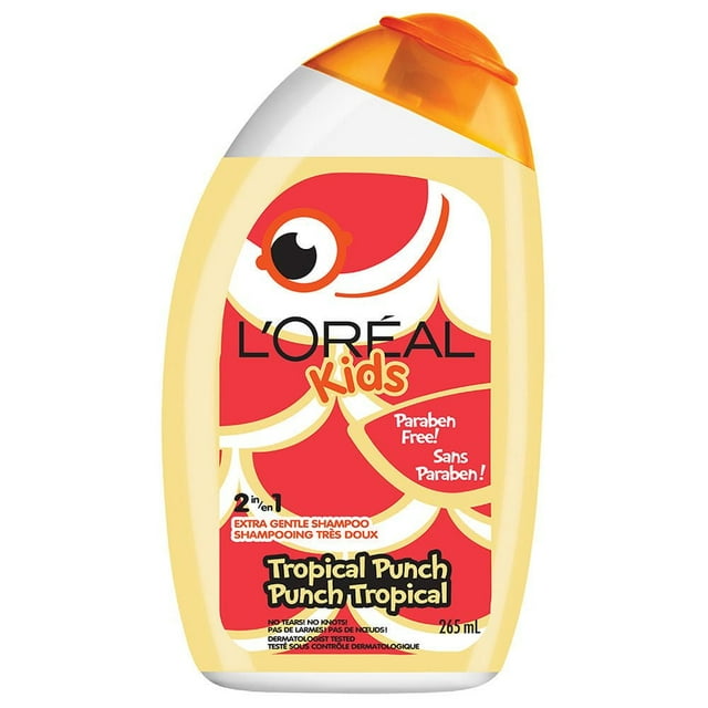 L'Oréal Kids 2-in-1 Extra Gentle Tropical Punch Shampoo, for All Types of Hair