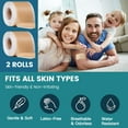 Muzooy 2 Rolls Silicone Scar Sheets, Medical Grade Silicone Scar Tape, Scar Removal Strips for