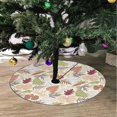 thumbnail image 2 of FMSHPON Leaves on a Yellow Xmas Christmas Tree Skirt Stand Mat for Holiday Party Decoration Indoor Outdoor 36 inches, 2 of 3