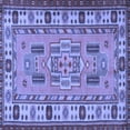 thumbnail image 1 of Ahgly Company Indoor Square Oriental Blue Traditional Area Rugs, 3' Square, 1 of 4