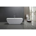 thumbnail image 2 of Vanity Art VA6821 Freestanding White Acrylic Bathtub with Polished Chrome Slotted Overflow & Pop-Up Drain - 59.1 x 29.5 x 23.4 in., 2 of 7