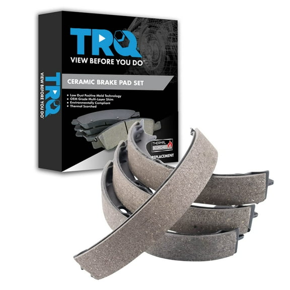 TRQ Rear Parking Brake Shoe Set Fits Select 1997-2007 Chrysler Town & Country 2000-2003 Voyager Dodge Caravan Grand Caravan 1998-2000 Plymouth Grand Voyager