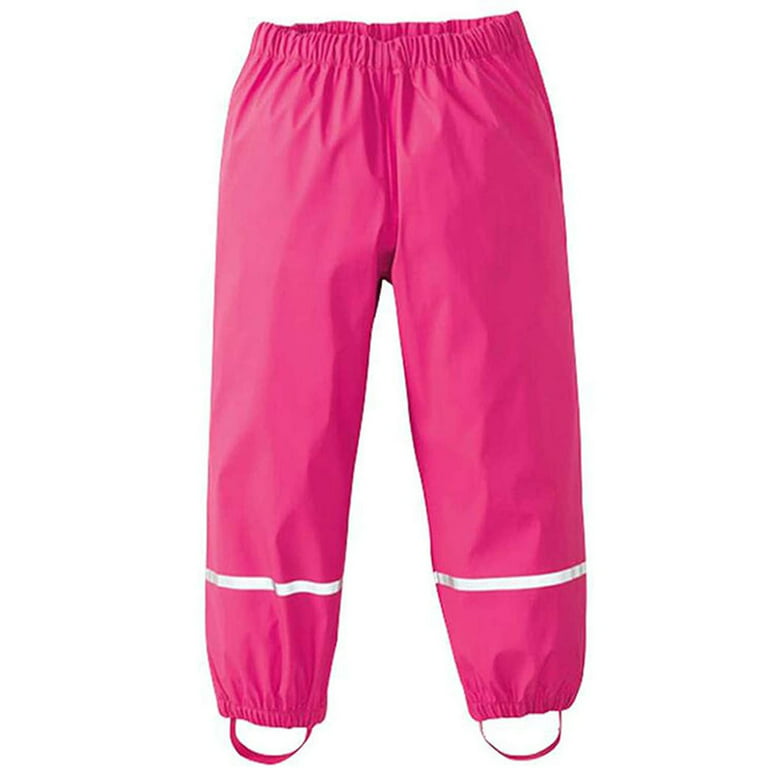ZZWXWB Long Pants For Women Children'S Thin Waterproof Windproof And  Breathable Outdoor Rain Pants Hot Pink 134/140