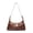 Brown, variant on Moontgen Women Retro Rivet Shoulder Bag Pu Leather Casual Handbag Work Armpit Bag (Black)