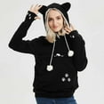 thumbnail image 2 of KBODIU Womens Oversized Hooded Sweatshirts Big Pocket Long Sleeves Pullover Sweatshirts Women Winter Shaker Pullover Outwear Maternity Cute Hooded Shirts Fashion Outfits, 2 of 6