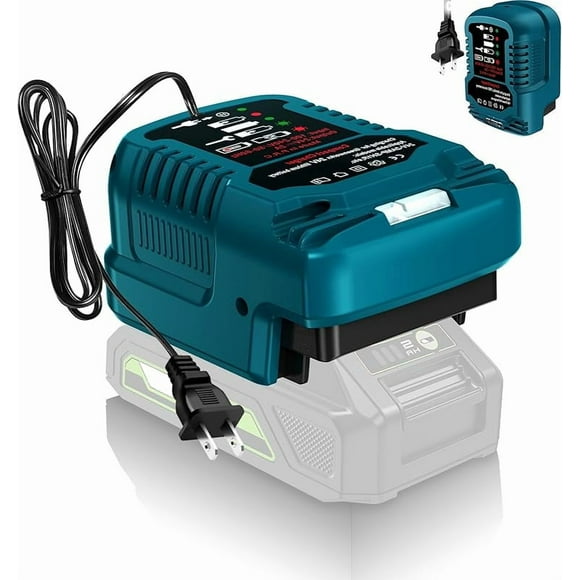 Fast Charger Replacement for Green-Works 24v Battery Charger Compatible with Green-Works 24v Lithium Battery 29842 29852 BAG708 BAG711 Battery(Only 24V Batteries)