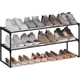 thumbnail image 1 of Zapatero de 2 Niveles, Estantería de Metal, Estantería de Zapatos, para 8 a 10 Pares, 30 x 92 x 34 cm, Estante Apilable, 1 of 16
