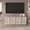White, variant on Morse Rectangular TV Stand for TV's up to 75" in Black Grain