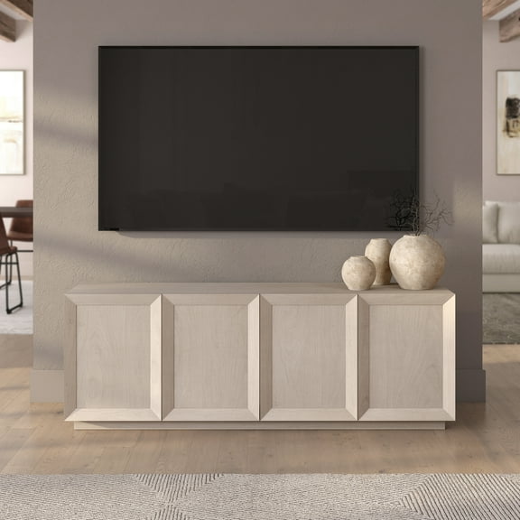 Morse Rectangular TV Stand for TV's up to 75" in Alder White