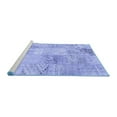 thumbnail image 2 of Ahgly Company Machine Washable Indoor Rectangle Patchwork Blue Transitional Area Rugs, 7' x 9', 2 of 4