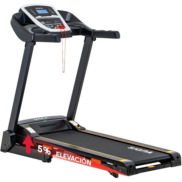 Caminadora Electrica Plegable 2.5 HP Antideslizante Caminadora con 5% De Elevación para Correr con Pantalla LCD 1 a 14 km/h Banda Electrica con Modo Automatico Soporte 120 Kg