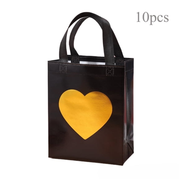 Reusable Gift Bags 10pcs Non-Woven Bags with Handles Easter/Mother's Day/Birthday Wedding Party(9.84×7.87×3.93in)