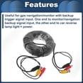 thumbnail image 3 of Unique Bargains Universal Car Reverse Rear View Parking Camera Video Cable BNC+DC Backup Camera Video Cable Extension for Monitor and Backup Black 25M, 3 of 7