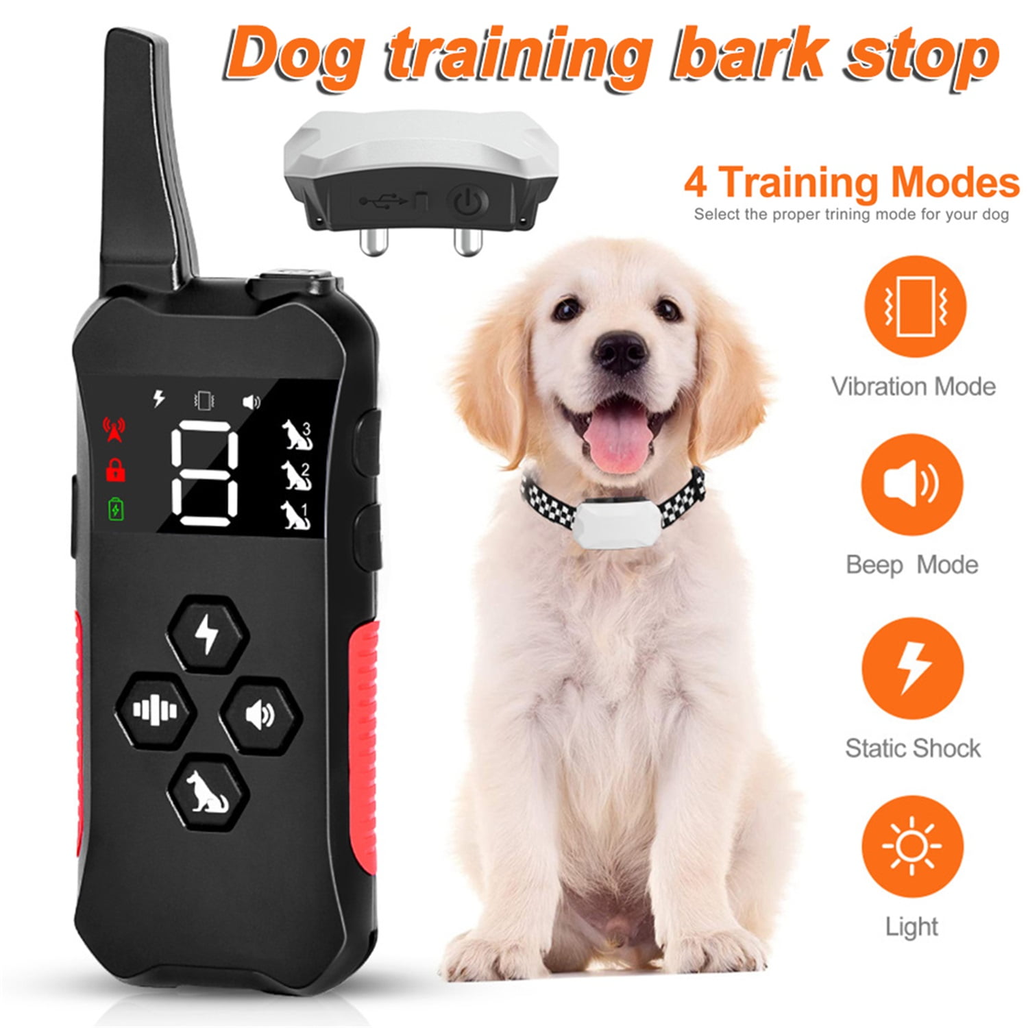 Pefilos Remote Training Collar - 500 Yard (1420 FT) Range - Collar Fits Medium or Large Dogs - Choose from Tone, Vibration, or 8 Levels of Static Stimulation for Training Off Leash Dogs, Black Pefilos Remote Training Collar - 500 Yard (1420 FT) Range - Collar Fits Medium or Large Dogs - Choose from Tone, Vibration, or 8 Levels of Static Stimulation for Training Off Leash Dogs, Black