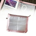 thumbnail image 6 of fenteer Jewelry Storage Book Gift Portable Dustproof Transparent Jewelry Storage Bag pink, 6 of 8
