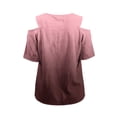 thumbnail image 5 of Guluxicc Women's Cold Shoulder Shirts Short Sleeve V Neck Graphic Tops for Summer Casual Outfits, 5 of 5