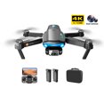 thumbnail image 2 of Dron Teledirigido Ndcxsfigh Evitación de obstáculos LED 2.4GHz FPV RC Quadcopter Cámara dual 2 batería negra, 2 of 9