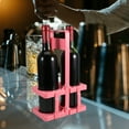thumbnail image 4 of Beer Rack Hand Basket Wine Stand Drink Carrier Carriers for Drinks Fold Portable Pink, 4 of 6