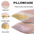 thumbnail image 5 of Throw Pillow Covers 24x24 Inch Set of 2, Colorful Stripe Waterproof Outdoor Pillow Covers, Modern Pink Red Yellow Vertical Striped Decorative Cushion Pillowcases for Couch, Sofa, Bed, Garden, Patio, 5 of 9