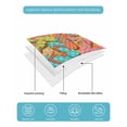 thumbnail image 5 of Quilts Full Size Bedding Set, Watercolor Flip Flop Lightweight Quilted Comforter, Summer Coastal Beach Slippers Soft Reversible Bedspread Coverlet with Pillow Covers for All Season, 78" x 90", 5 of 7
