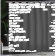 thumbnail image 4 of Ambesonne Urban Graffiti Shower Curtain, Chalky Stencil, 69"Wx70"L, Charcoal Grey and White, 4 of 5