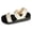 Black, variant on Sandals for Women Summer Womens Non Slip Thick Sole Slides Slip on Comfortable Walking Bohemian Flat Shoes Khaki Size 8.5