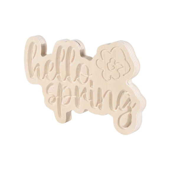 Good Wood By Leisure Arts Shapes Hello Spring Script
