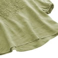 thumbnail image 3 of CHOK Blouses Tunique Boho Décontractées en Lin Manches 3/4 pour Femmes Grande Taille, 3 of 4