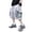 Grey@GC@, variant on CONROSES Kids Boys Casual Shorts Wide Leg Baggy Shorts for Child Solid Elastic Waist Cozy Summer Jogger Shorts with Pockets