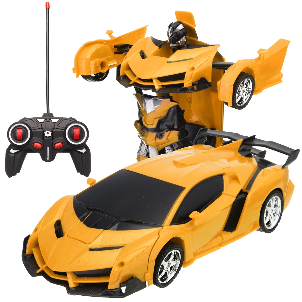 Transforming RC Car Robot Toy , Remote Control Car Toy w/ LED Lights & Sounds & Gesture Sensing