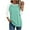 Mint Green Shirt fot Women, variant on Women's Crew Neck Color-Block Raglan 3/4 Sleeve Tops Casual Comfortable Layering Daily Office Wear Blouse Navy S