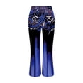 thumbnail image 5 of Bovemsi Wide Leg Pants Woman High Waist Patterned Lightweight Loose Fit Casual Colorful Trouser Jeans Travel Pants, 5 of 9